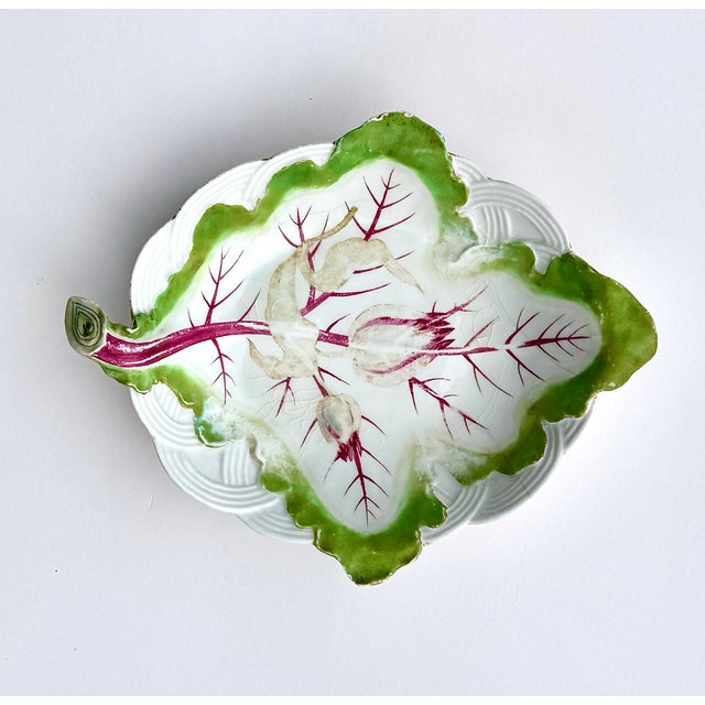 Chelsea Porcelain Trompe-L’Oeil Leaf Dish, Radish Plate Circa 1755 For Sale - Image 16 of 16