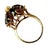 14k Gold Smoky Quartz and Pearl Floral Cocktail Ring Vintage For Sale In Tampa - Image 6 of 8