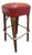 Mid-Century Modern “Moderne Seating Co.” Red Leather Bar Stool – Chrome & Wood For Sale