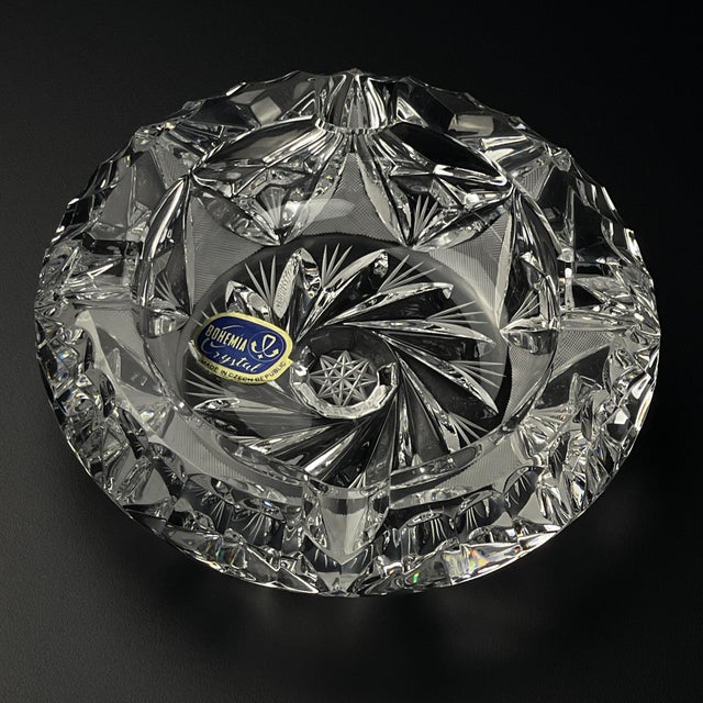 BOHEMIA　GIASS　MAIA Bohemian Glass Ashtray by Bohemia Crystal, 1990s | Chairish