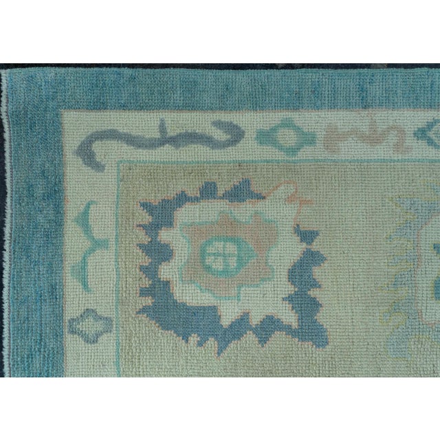 Turkish Oushak Rug 9'11" x 14'1" #19196 For Sale - Image 4 of 8