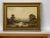 Vintage River Landscape Oil in English Countryside - 20th Century British Art Art measures 11 x 7.5 inches Frame measures...