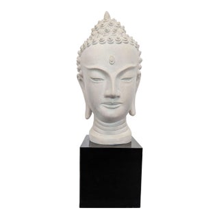 Vintage Austin Productions Buddha Head Sculpture on Base For Sale