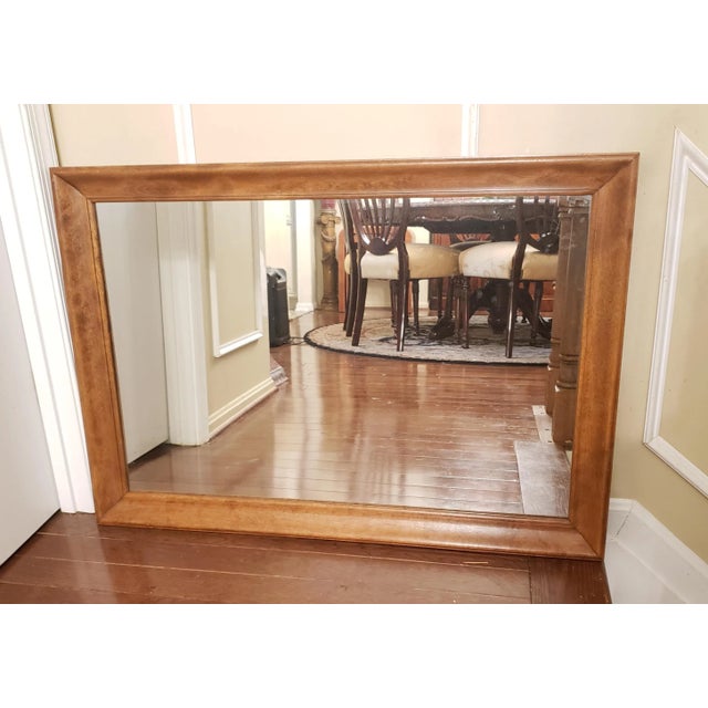 Wood Vintage Ethan Allen Heirloom Nutmeg Maple Colonial Style Wall Mirror For Sale - Image 7 of 7