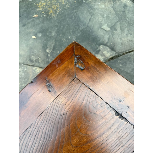 Antique Provincial Chinese Hardwood Low Stool / Table For Sale - Image 14 of 15