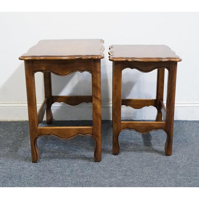 Ethan Allen Country French Collection Solid Birch Accent Nesting End Tables 26-8305 For Sale - Image 16 of 18