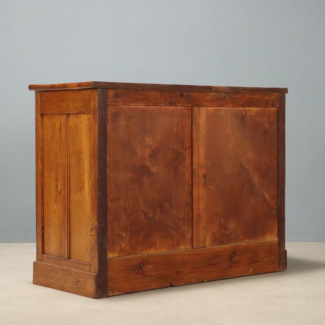 Oak Cabinet with Tambour Door, 1950s For Sale - Image 9 of 10