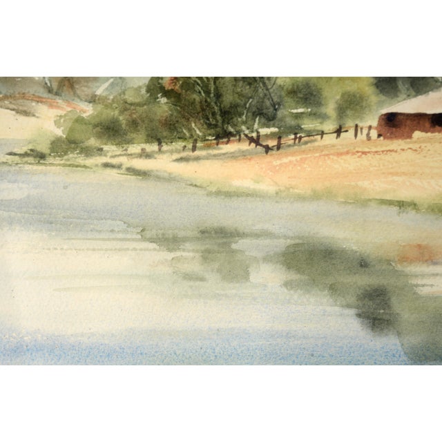 Paper "Shenandoah Valley" - Rural California Landscape in Watercolor on Paper by Alice Duke For Sale - Image 7 of 10