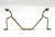 Pair of Vintage Brass Floral Curtain Rod Brackets For Sale - Image 4 of 5