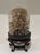 Cabinet of Curiosities Glass Cloche With Bird’s Nest Wrapped in Dried Gypsophila on Decorative Asian Wooden Stand For Sale - Image 4 of 15