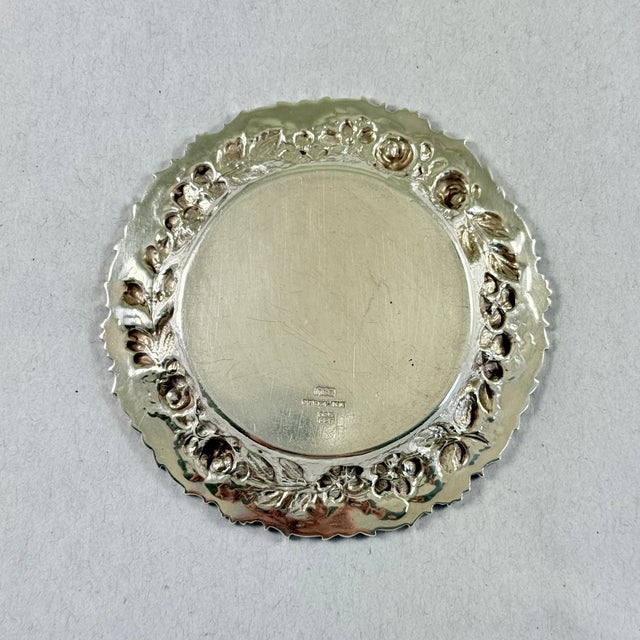 Estate Ritter & Sullivan Sterling Silver Repoussé Butter Pats, Set of Six For Sale - Image 9 of 11