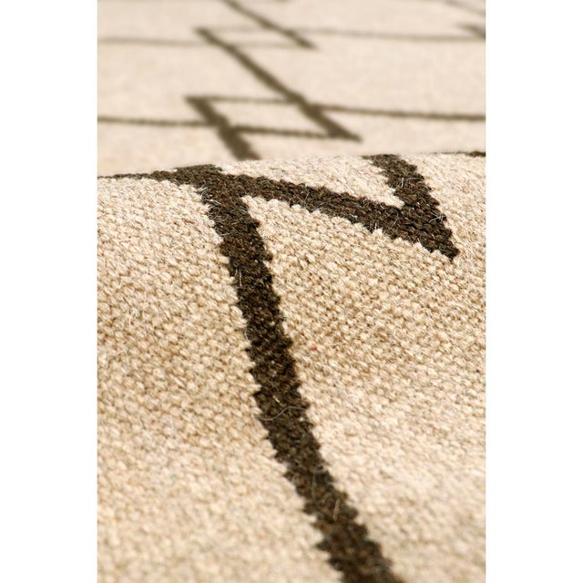Traditional Pasargad Home Navajo Mocha Wool Area Rug, 3' 1'' X 4'10'' For Sale - Image 3 of 5