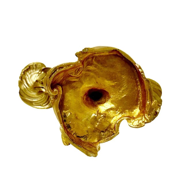 Bronze French Rococo Candlesticks - a Pair For Sale - Image 8 of 8