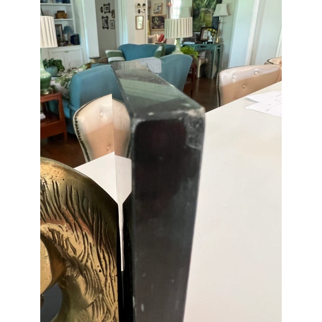 Mid-Century Brass and Marble Horse Bookends, a Pair For Sale In Orlando - Image 6 of 10