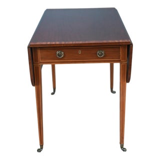 Regency Pembroke Table Mahogany Side Drop Leaf For Sale