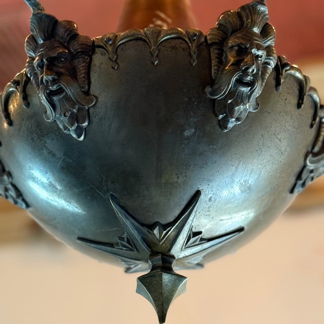 Dramatic Metal Empire Chandelier For Sale In Washington DC - Image 6 of 8