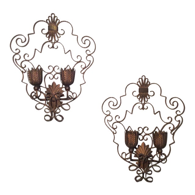 Wall Lights, 1940s, Set of 2 For Sale