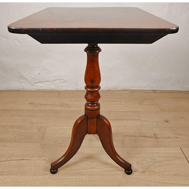 Victorian Tilt Top Table Tripod Rectangular Mahogany, 1890 For Sale - Image 12 of 13