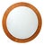Large Round Wall Mirror in Teak Frame, Denmark, 1970s For Sale
