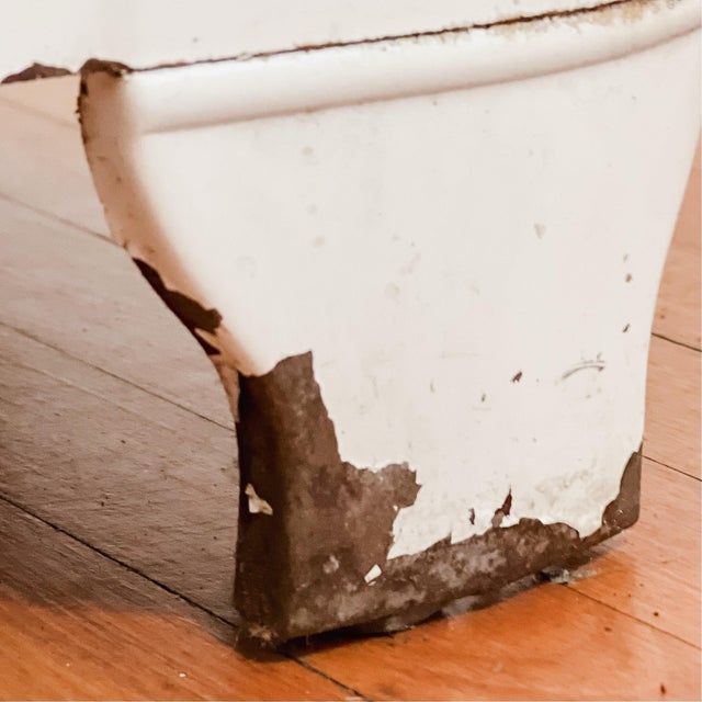 Metal Antique White Métal Radiator Cover From a 1910 Prairie Style House For Sale - Image 7 of 10