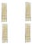 Italian Murano Glass Brass Wall Sconces by Simoeng, Set of 4 For Sale