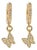 Freedom Butterfly Gold Vermeil & Pave Diamond Earrings, A Pair For Sale