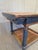 Blue Antique European Rustic Painted Pine Baker's Table, Romania, 1761 For Sale - Image 8 of 18