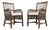 Pair Bielecky Brothers Organic Modern Rattan Dining Armchairs For Sale