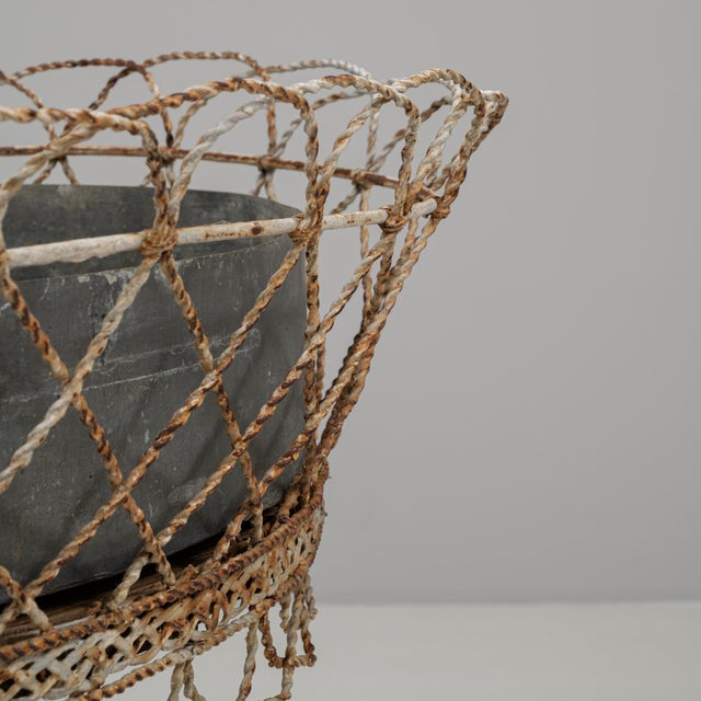 20th Century French White Painted Metal Flower Stand For Sale In Greensboro - Image 6 of 18