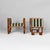 Italian Art Deco benches in fabric and wood, 1930s Pair of low Art Deco style seats made of solid wood, characterized by a...