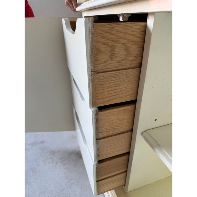 Mid Century Drexel Esperanto Buffet Credenza With Geometric Paneled Doors For Sale - Image 12 of 17