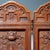 1980s Vintage Carved Boxwood Four-Panel Miniature Folding Screen - Deities & Calligraphy For Sale - Image 5 of 9