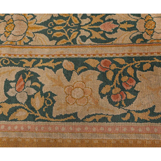 Vintage 1930s William Morris Botanic Rug Size: 12'7" × 14'1" (383 × 429 cm) This exquisite vintage rug is a rare and...