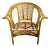Vintage Bent Bamboo & Rattan Lounge Chair in the Style of Franco Albini For Sale