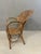 Vintage Wicker Rattan Armchair with High Backrest, 1960s-1970s For Sale - Image 4 of 7