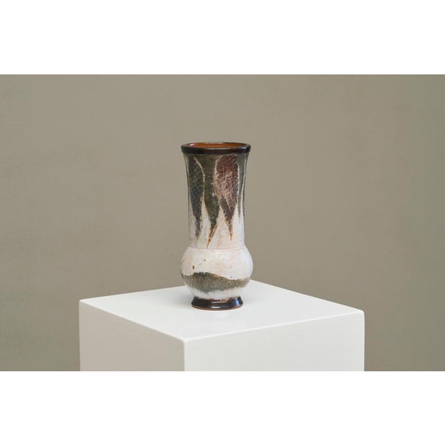 Jean Guyaux Studio Pottery Vase Belgium 1960s A beautiful mid century studio pottery vase by Jean Guyaux. Bouffioulx,...