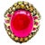 Bochic "Orient" Natural Ruby & Yellow Sapphire Ring Set In 18 K Gold & Silver For Sale - Image 15 of 18