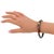 This is a stunning 1920s French Art Deco celluloid bracelet bangle. It features a light, hollow tube shape with a leaf-...