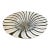 1960s Dino Martens Mid Century Modernist Murano Art Glass Mezza Filigrana Bianco Nero Swirl Freeform Oval Decorative Bowl For Sale