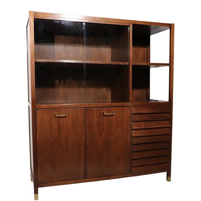 Wood Mid Century Merton Gershun for American of Martinsville Sideboard Server Bookshelf C. 1950/60’s For Sale - Image 7 of 12