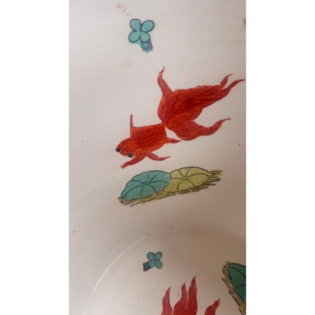 20th Century Chinese Famille Rose Porcelain Fishbowl Planter With Figural Scenes For Sale - Image 13 of 14