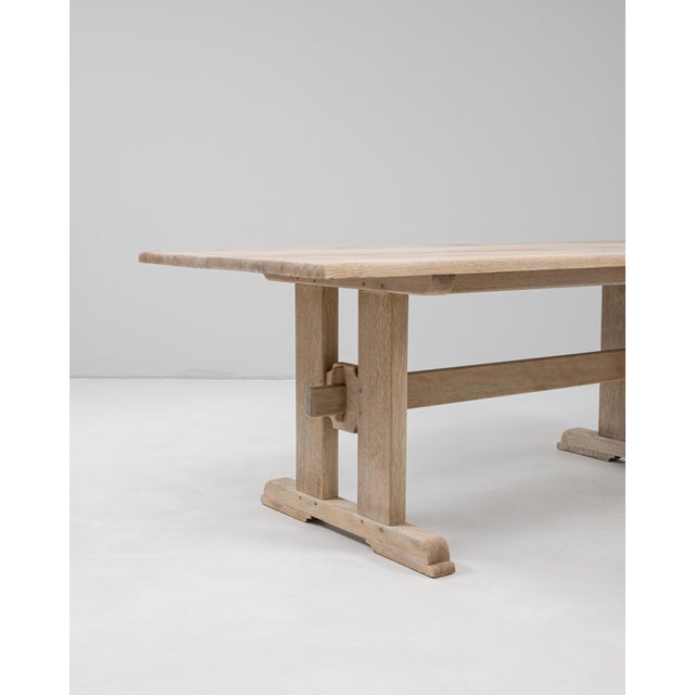 Late 20th Century 20th Century French Oak Trestle Dining Table For Sale - Image 5 of 18