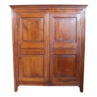 Antique Wardrobe in Poplar Wood, Early 1800s For Sale