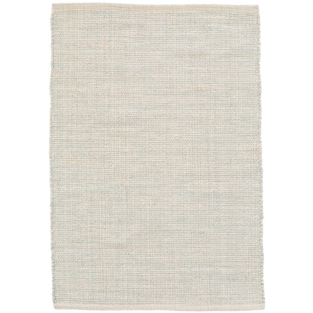 Contemporary Dash & Albert by Annie Selke Marled Light Blue Woven Cotton Rug, 4' x 6' For Sale - Image 3 of 3