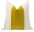 Pair of beautiful 22" natural linen pillows with a Chartreuse mohair velvet center and solid natural linen reverse....