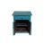 2010s Distressed Bolection Blue One Drawer Simple End Table Nightstand For Sale - Image 5 of 6