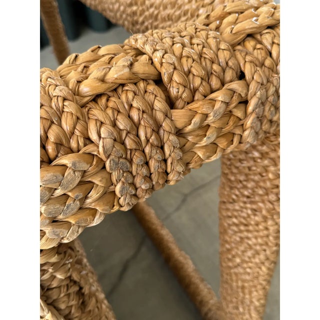 Williams-Sonoma Attributed Woven Seagrass Wicker Coffee Table For Sale - Image 9 of 11