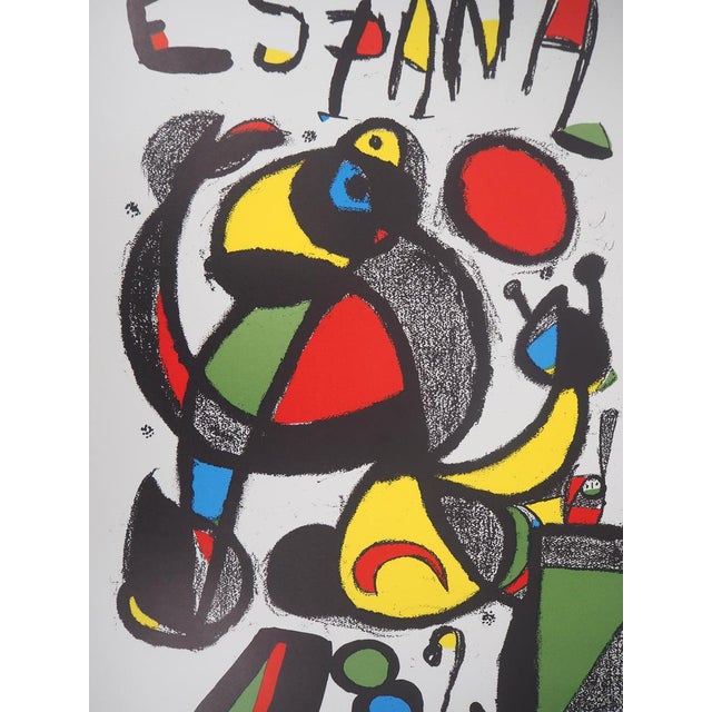 Modern Joan Miro, España, Copa del Mundo, 1982, Original Signed Lithograph For Sale - Image 3 of 9