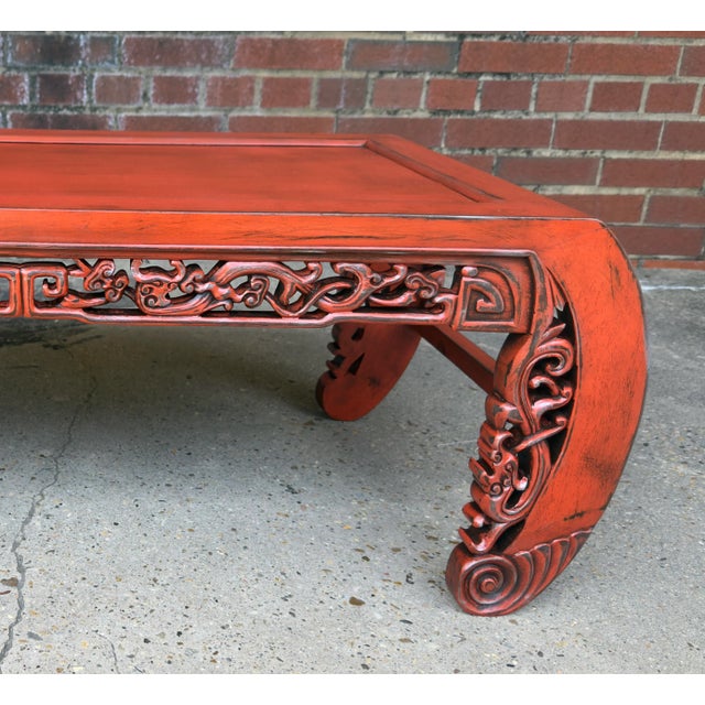 Dorothy Draper Mid-20th Century Chinoiserie Kang Table - Newly Painted For Sale - Image 4 of 11