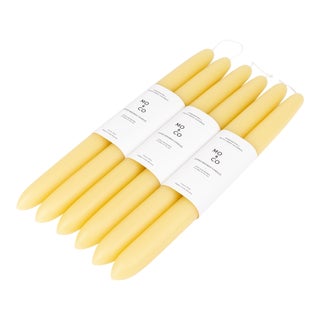 Dipped Beeswax Candles in Natural Gold - Bundle of 3 Pairs For Sale